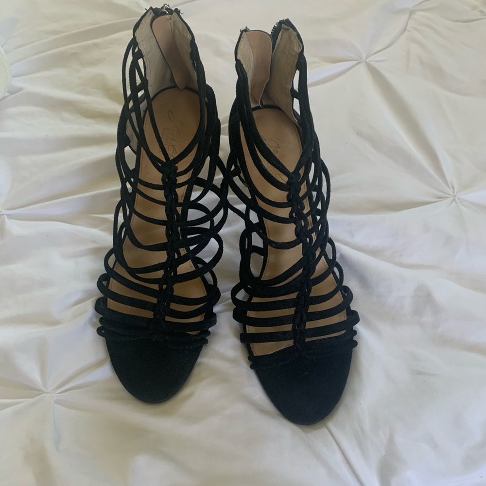 Jewel badgley mischka black heels